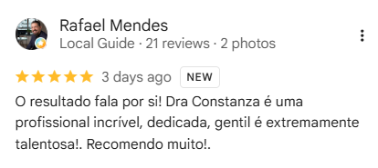 Avaliação de Rafael Mendes no Google