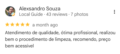 Avaliação de Alexsandro Souza no Google